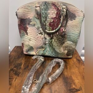 Brahmin Duxbury Embossed Croc Satchel Bag